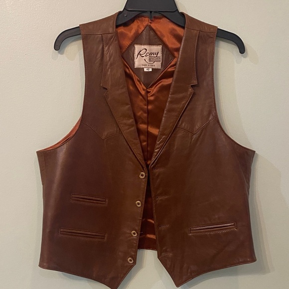 Vintage Lambskin Remy leather fashion,  vest - Picture 1 of 10